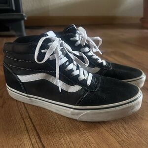 Vans Black and White High-Top Sneakers
